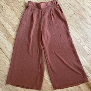 H & M wide leg silky crop pants size 6